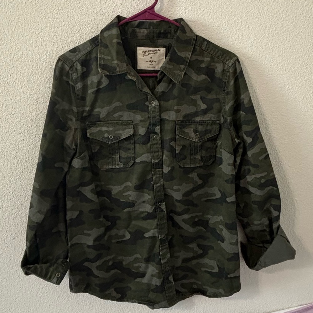 Arizona Camo Print Button Down Shirt